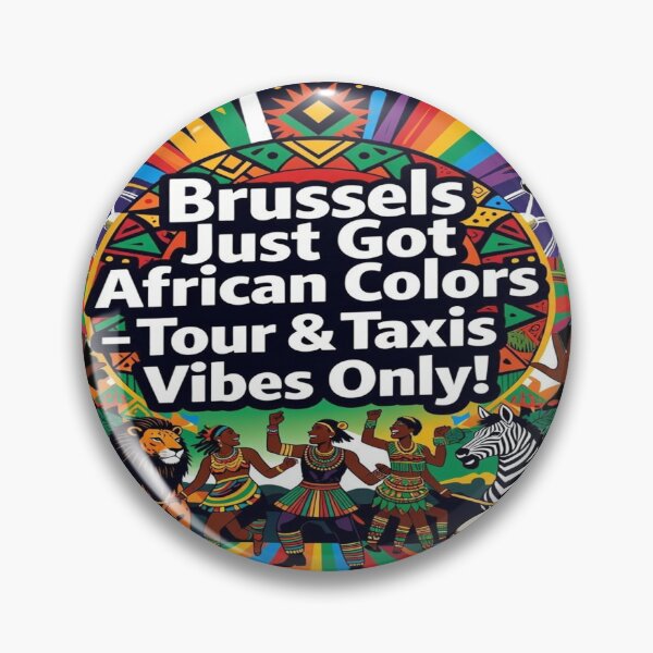 Artikelvorschau, Brussels Just Got African Colors – Tour & Taxis Vibes Only | African Festival Belgium T-Shirt | Afro Culture | Brussels Travel Souvenir | Colorful Lion & Zebra Graphic entworfen und verkauft von Sushikidsntoddlers.