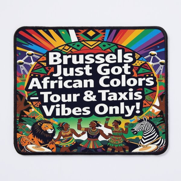 Item preview, Brussels Just Got African Colors – Tour & Taxis Vibes Only | African Festival Belgium T-Shirt | Afro Culture | Brussels Travel Souvenir | Colorful Lion & Zebra Graphic designed and sold by Sushikidsntod.