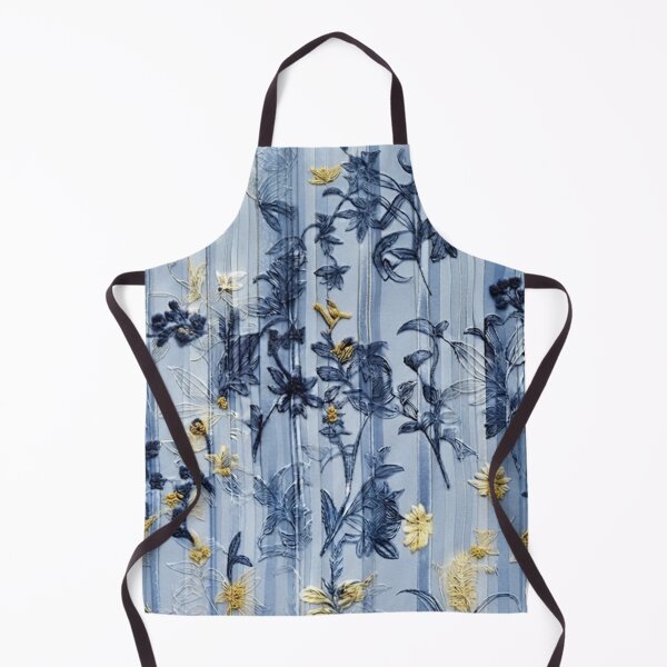 Item preview, Elegant Japanese Blue and Yellow Floral Stripe Pattern designed and sold by Kokeshidreams.