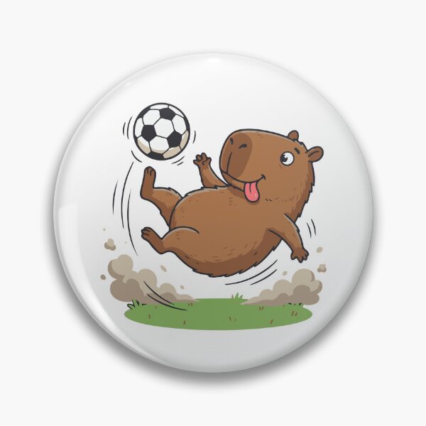 Item preview, Cute capybara soccer player, funny sports design, Sports Gift designed and sold by BobaTeeStore.