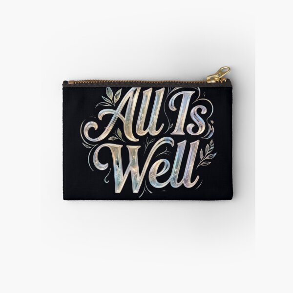 Item preview, All Is Well Vintage Typography T-Shirt | Minimalist Lantern Nature Quote | Inspirational Retro Aesthetic Design designed and sold by Bhaskar Digital Art.