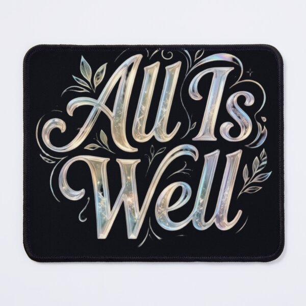 Item preview, All Is Well Vintage Typography T-Shirt | Minimalist Lantern Nature Quote | Inspirational Retro Aesthetic Design designed and sold by Bhaskar Digital Art.