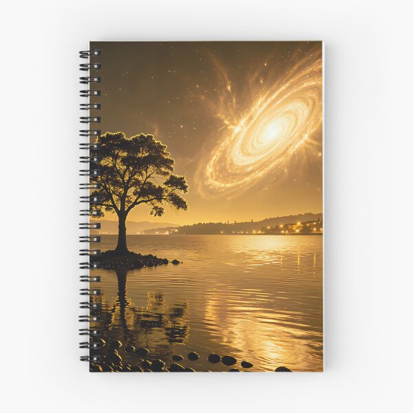 Item preview, The golden portal above the lake designed and sold by VoidVeilStudio.