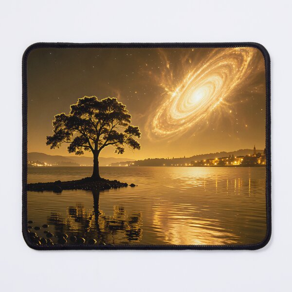 Item preview, The golden portal above the lake designed and sold by VoidVeilStudio.