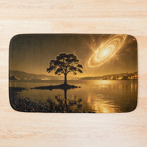 Item preview, The golden portal above the lake designed and sold by VoidVeilStudio.