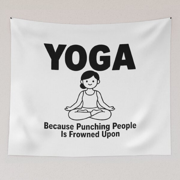 Item preview, Yoga Because Punching People Is Frowned Upon designed and sold by TheJustVibes.