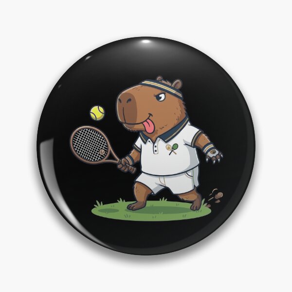 Item preview, Cute capybara tennis player, funny sports design, Sports Gift designed and sold by BobaTeeStore.