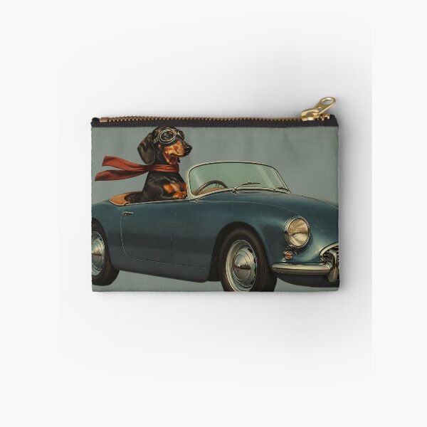 Item preview, Retro Road Trip – Vintage Dachshund in a Classic Convertible designed and sold by ManggaeJM.