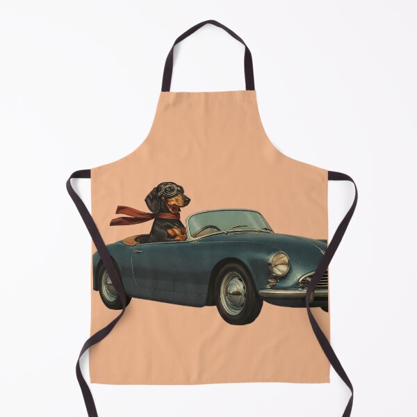 Item preview, Retro Road Trip – Vintage Dachshund in a Classic Convertible designed and sold by ManggaeJM.