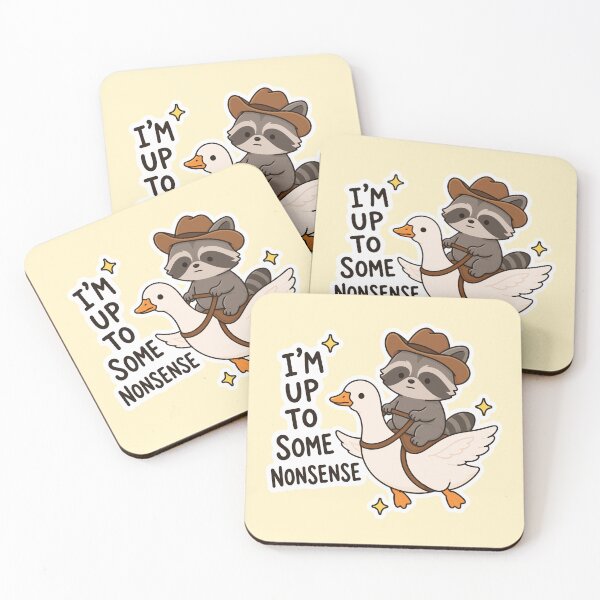 Item preview, Im Up To Some Nonsense - Funny Raccoon Meme designed and sold by thecatcouch.
