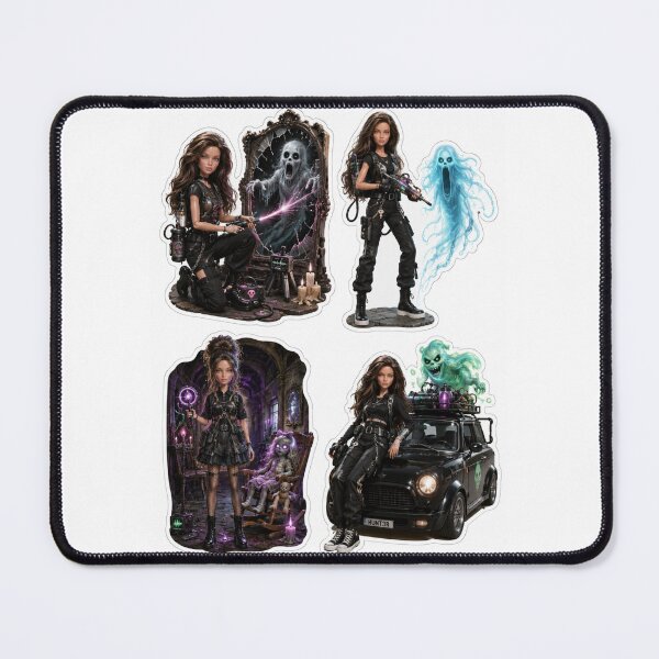Item preview, Ghost Hunter Sticker Pack – Gothic Paranormal Collection designed and sold by Moxie-Cat-Universe.
