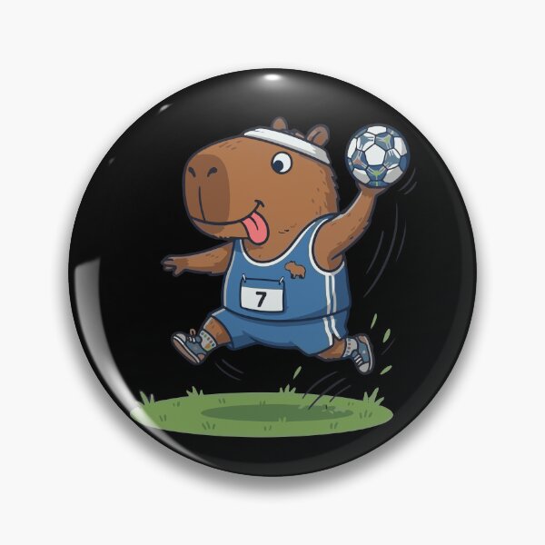 Item preview, Cute capybara handball player, funny sports design, Sports Gift designed and sold by BobaTeeStore.