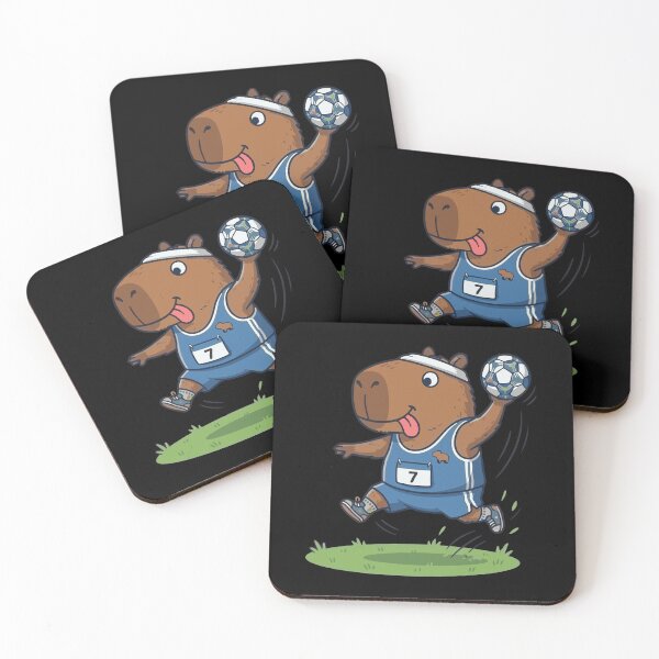 Item preview, Cute capybara handball player, funny sports design, Sports Gift designed and sold by BobaTeeStore.