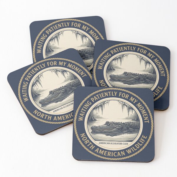 Item preview, Waiting Patiently For My Moment Alligator Badge designed and sold by CalmCapy Co.