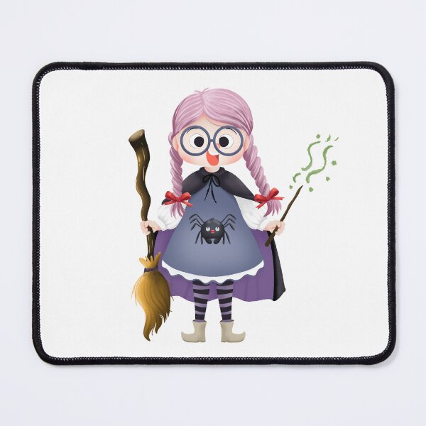 Item preview, Kawaii Anime Witch Girl Pink Hair Pastel Spooky Halloween designed and sold by poonzapoon.
