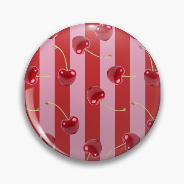Item preview, Red and pink stripes with cherries designed and sold by By The Moon.