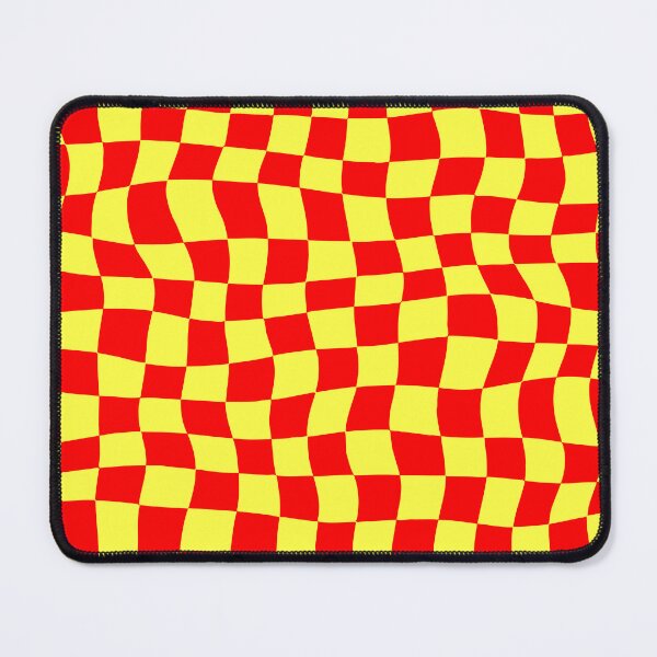 Item preview, Warped Red and Yellow Chequered Pattern designed and sold by Jeallan Designs.