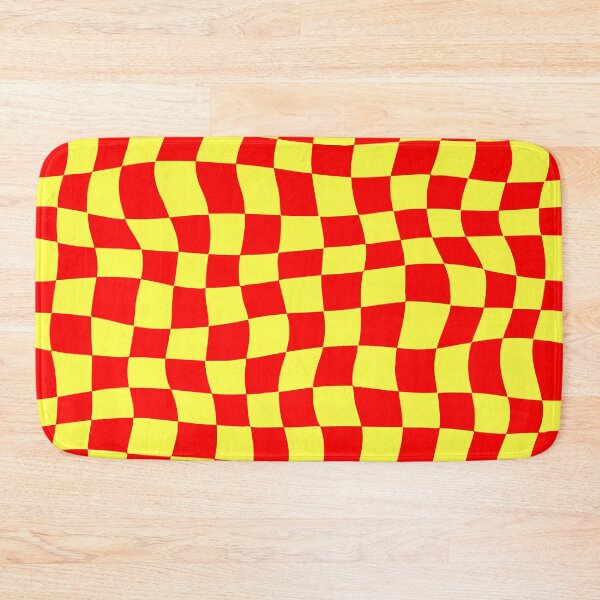 Item preview, Warped Red and Yellow Chequered Pattern designed and sold by Jeallan Designs.