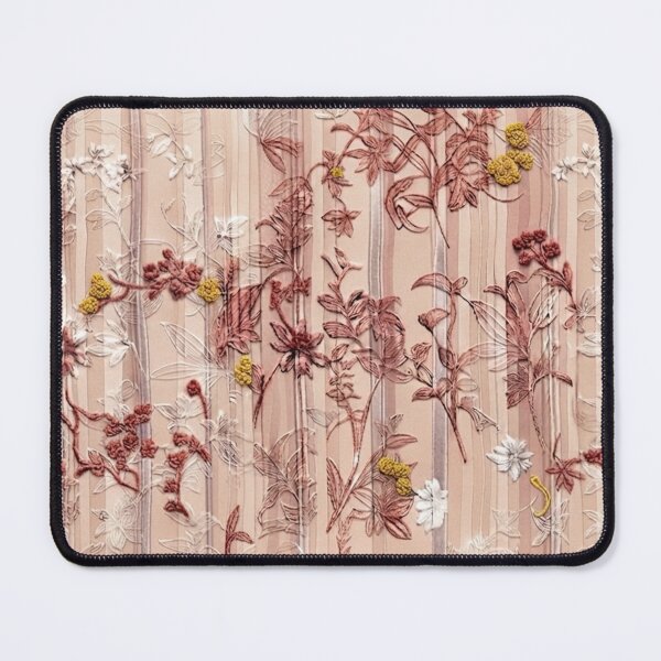Item preview, Elegant Japanese Pink and Yellow Floral Stripe Pattern designed and sold by Kokeshidreams.