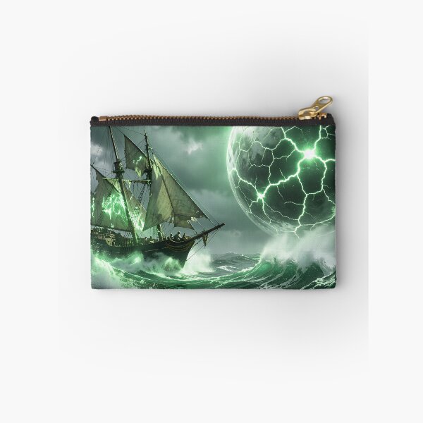 Item preview, Sailing ship under the green moon designed and sold by VoidVeilStudio.