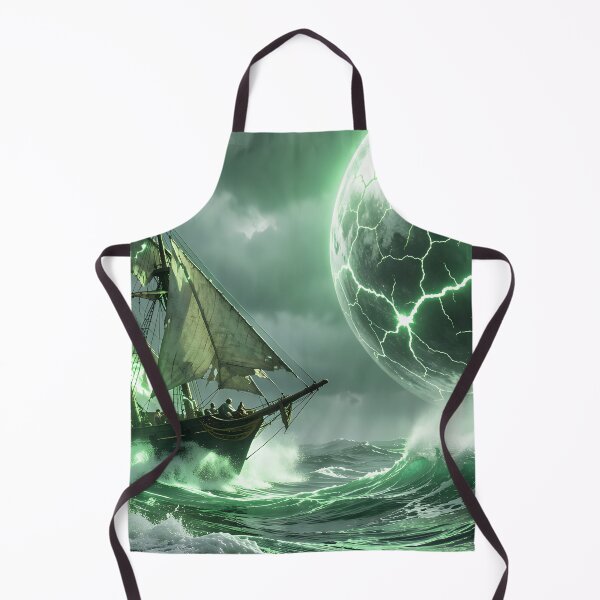 Item preview, Sailing ship under the green moon designed and sold by VoidVeilStudio.