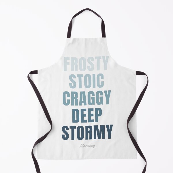 Item preview, Norway Typography, Frosty Stoic Craggy Deep Stormy Wall Art designed and sold by MarkedArtPrints.