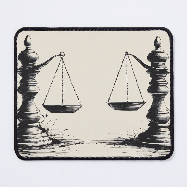 Item preview, Libra Zodiac Sign Print, Scales Ink Art (Digital Download) designed and sold by DarkinkArtPrint.