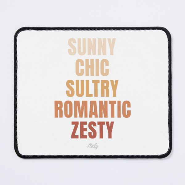 Item preview, Italy Typography, Sunny Chic Sultry Romantic Zesty Wall Art designed and sold by MarkedArtPrints.