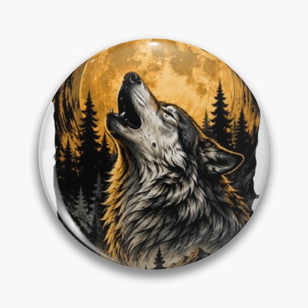 Item preview, Howling Lone Wolf Under Full Moon designed and sold by DKSH1234.