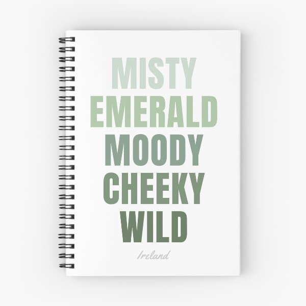Item preview, Ireland Typography, Misty Emerald Moody Wild Wall Art designed and sold by MarkedArtPrints.