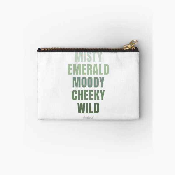 Item preview, Ireland Typography, Misty Emerald Moody Wild Wall Art designed and sold by MarkedArtPrints.