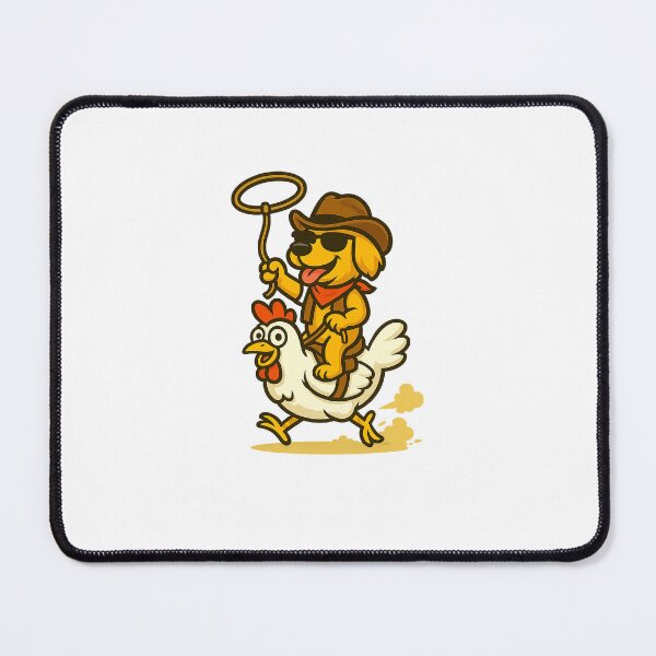 Item preview, Chicken Cowboy - Golden Retriever designed and sold by NapkinStuff.