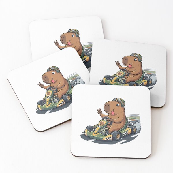Item preview, Cute capybara karting, funny sports design, Sports Gift designed and sold by BobaTeeStore.