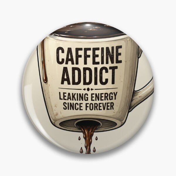 Item preview, Caffeine Addict Leaking Energy Since Forever – Funny Coffee Lover T-Shirt Gift designed and sold by @SHINTOSARTSTORE.