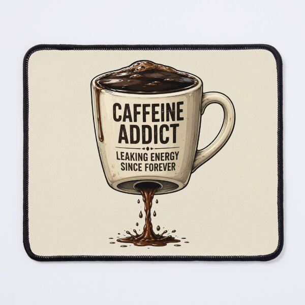 Item preview, Caffeine Addict Leaking Energy Since Forever – Funny Coffee Lover T-Shirt Gift designed and sold by @SHINTOSARTSTORE.