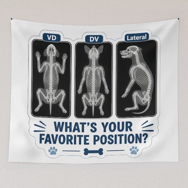 Item preview, What's Your Favorite Position? – Veterinary Radiology X-Ray Views designed and sold by Bettybee00.
