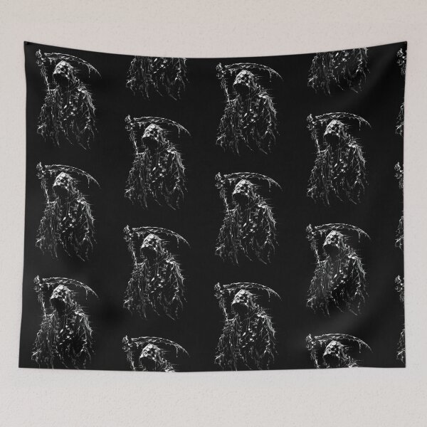 Item preview, Gothic Grim Reaper Dark Sketch Art designed and sold by RoyalEarthstore.