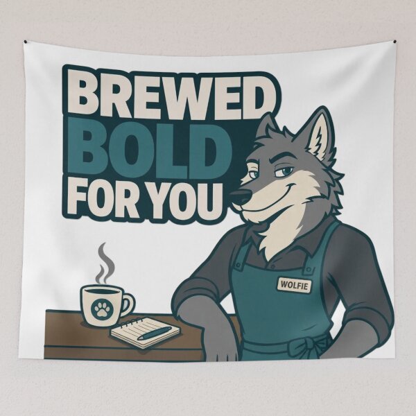 Item preview, Your Barista Has a Fursona | Furry Barista Coffee Shop Humor designed and sold by Furrenzy.