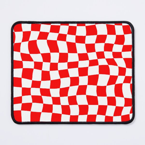 Item preview, Warped Red and White Chequered Pattern designed and sold by Jeallan Designs.