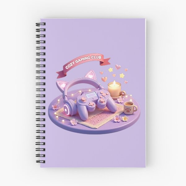 Item preview, Cozy Gaming Club Sticker: Kawaii Cat Ear Headphones & Controller designed and sold by AlruanceStudio.