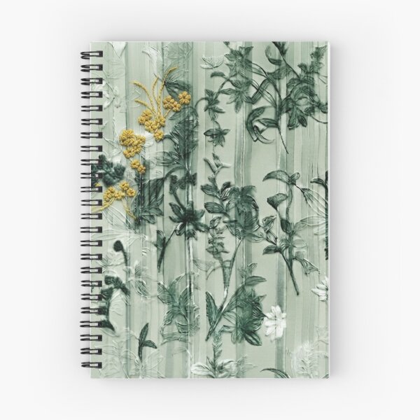 Item preview, Elegant Japanese Sage Green and Yellow Floral Stripe Pattern designed and sold by Kokeshidreams.