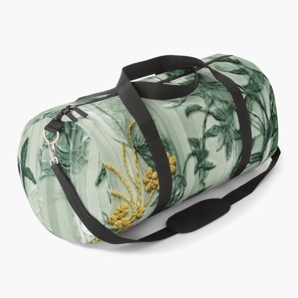 Item preview, Elegant Japanese Sage Green and Yellow Floral Stripe Pattern designed and sold by Kokeshidreams.