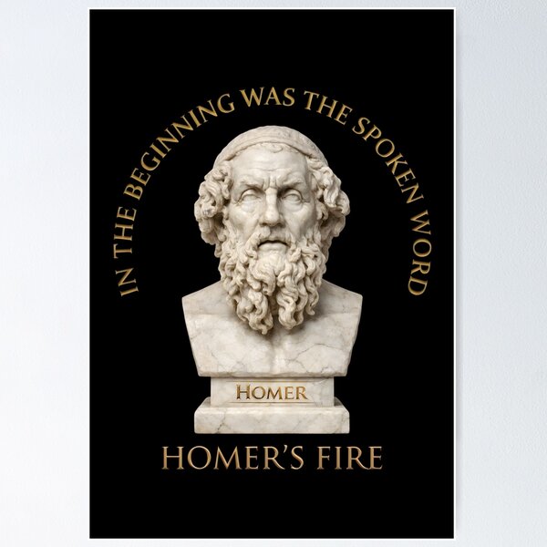 Item preview, In The Beginning Was The Spoken Word (Homer's Fire) designed and sold by Takin-Thepiss.