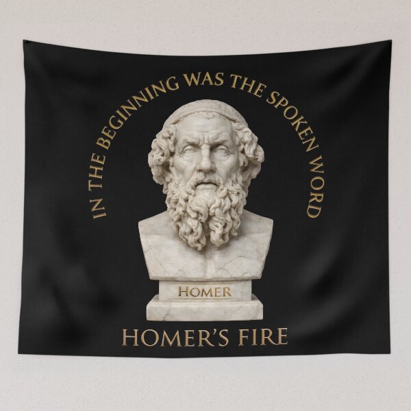 Item preview, In The Beginning Was The Spoken Word (Homer's Fire) designed and sold by Takin-Thepiss.