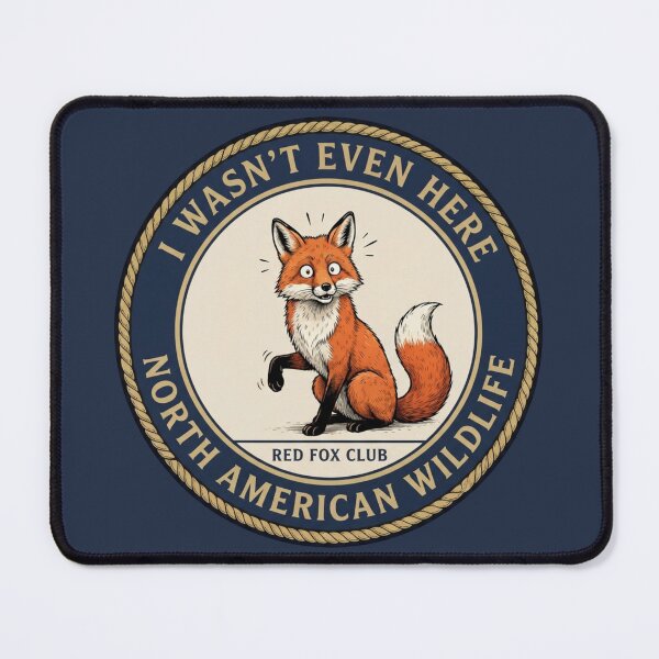 Item preview, I Wasn't Even Here Red Fox Humor Badge designed and sold by CalmCapy Co.