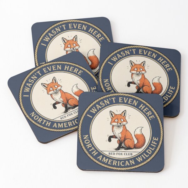 Item preview, I Wasn't Even Here Red Fox Humor Badge designed and sold by CalmCapy Co.