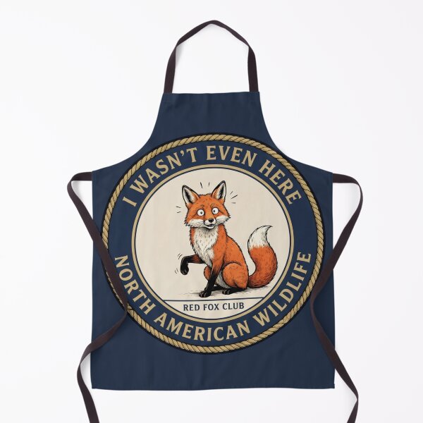 Item preview, I Wasn't Even Here Red Fox Humor Badge designed and sold by CalmCapy Co.