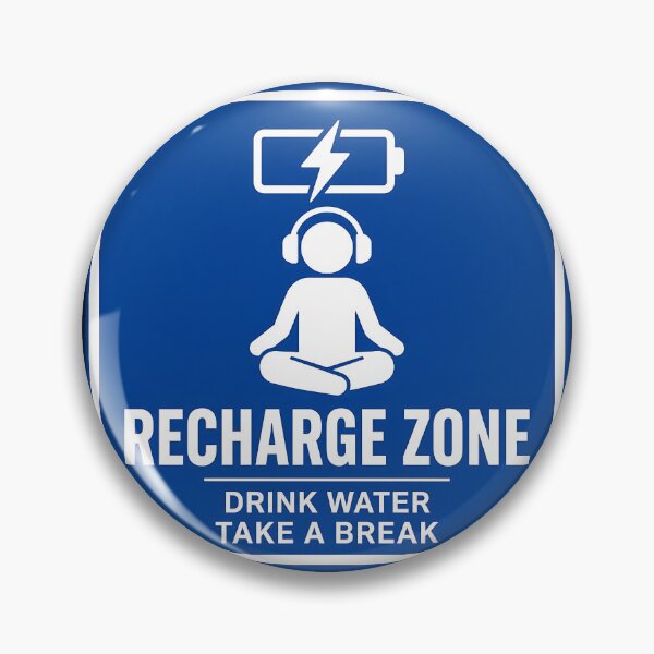 Item preview, Recharge Zone Drink Water Take A Break designed and sold by  ZenRave Designs.