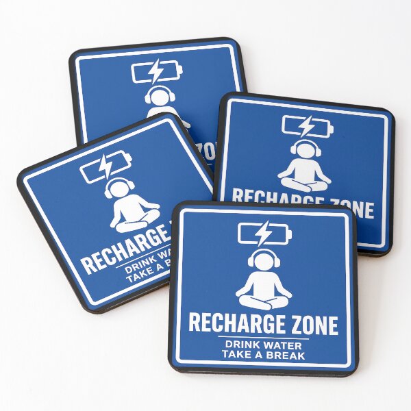 Item preview, Recharge Zone Drink Water Take A Break designed and sold by  ZenRave Designs.
