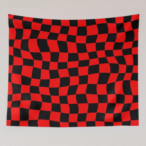 Item preview, Warped Red and Black Chequered Pattern designed and sold by Jeallan Designs.